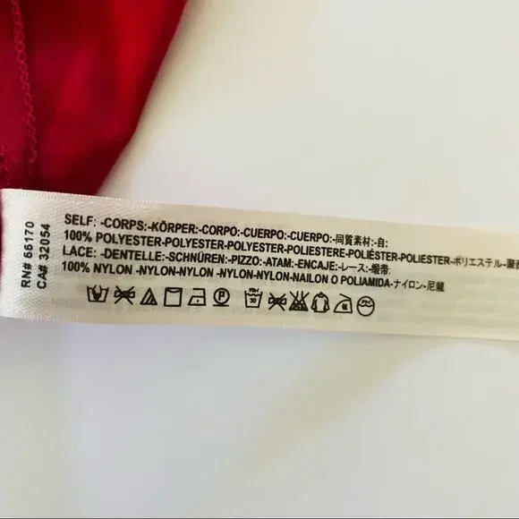 Free People | Deep V Lace Bandeau Top Raspberry NWT XS - Picture 7 of 11